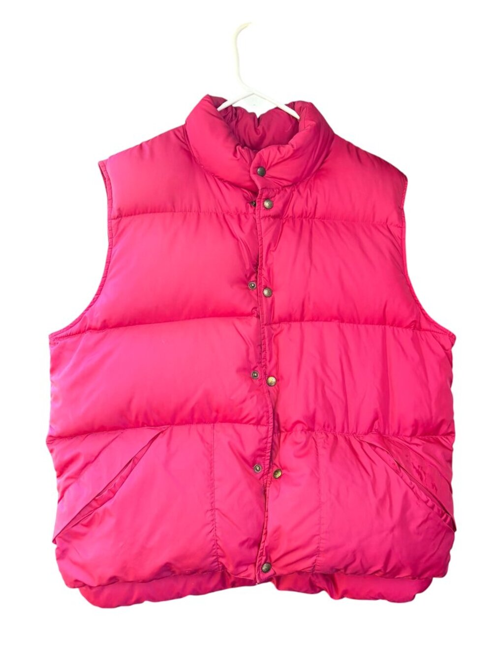 L.L. Bean Vintage Red Down Puffer Vest With Buttons